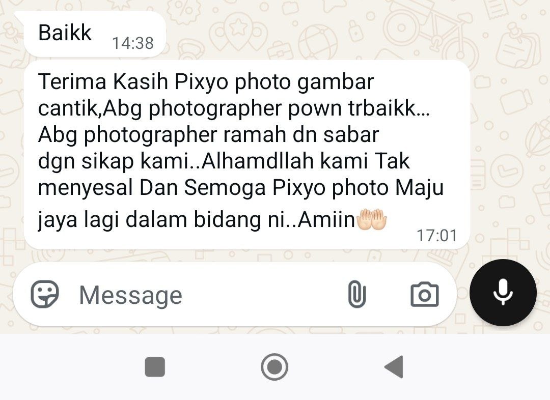 Testimoni WhatsApp pelanggan