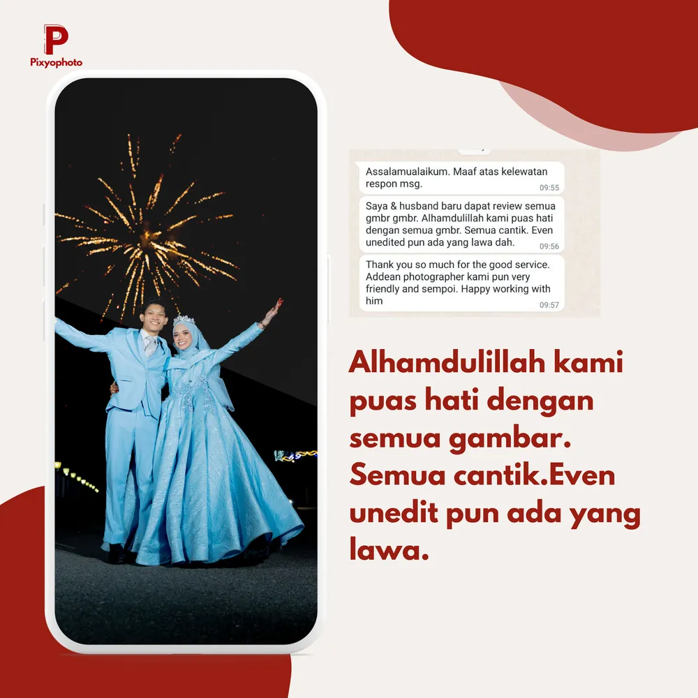 Feedback pelanggan Pixyophoto